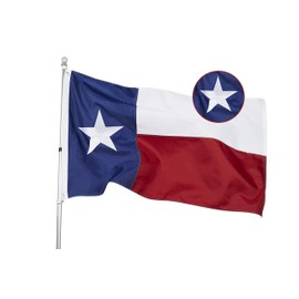 Homissor Homissor State of Texas 3x5 Feet Flag - Embroidered Sewn Heavy Duty 210D Oxford Nylon Flag Vivid Color - Brass Grommets and 4 Stitch Hemming USA Flag