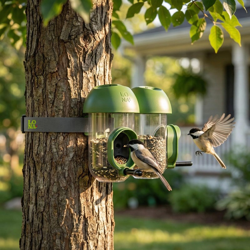 LONA Bird Feeders for Outdoors 2 Pack, Tube Birds Feeder