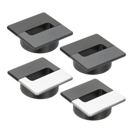 PATIKIL 2.4 Inch Desk Grommet, 4Pcs Cable Grommet Wire Management Cable Hole Cover Cord Organizer for Office Home Table Countertop, Black/Gray, Black/Silver