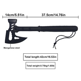 SV 16.53-inch Camping Axe, Tactical Axe with Nylon Sheath