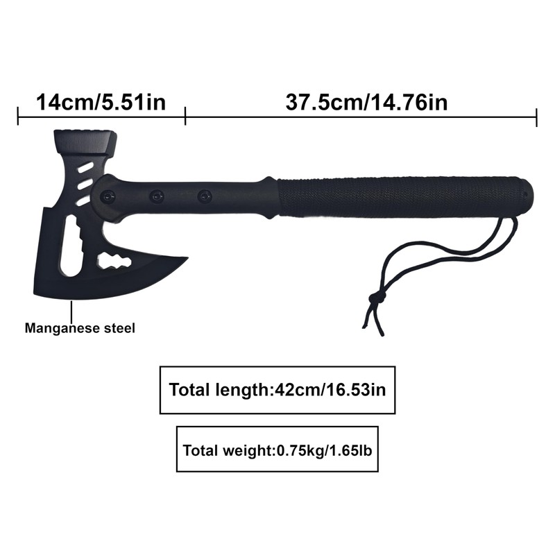 SV 16.53-inch Camping Axe, Tactical Axe with Nylon Sheath