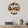 Small Wall Clock, 11'' Frameless Wooden Wall Clocks, Rustic Village