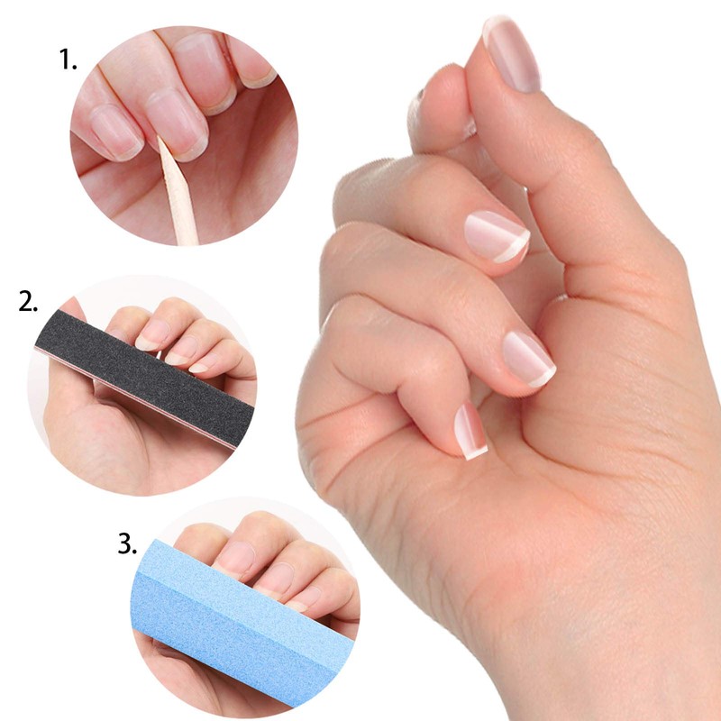 Tbestmax 100 Pcs Orange Sticks for Nails Double Sided Multi