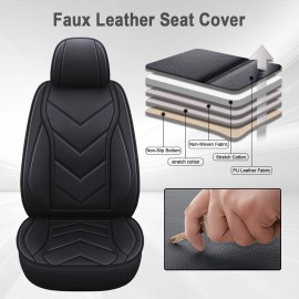 Unbranded Full Set Car Seat Cover For SUBARU FORESTER 1998-2024 Faux Leather Cushion Pad