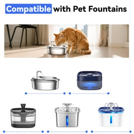 40 Packs Cat Water Fountain Filters Replacement,Compatible with VEKEN® for 67 oz/2L, 85 oz/2.5L, 95 oz/2.5L, 135 oz/4L Automatic Pet Fountain (20Replacement Filters + 20 Pre-Filter Sponges)