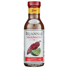 Briannas Smoked Chipotle & Lime Marinade, No High Fructose Corn Syrup, Vegan Friendly, Kosher, Gluten Free, 12 Fluid Ounce (Pack of 6)
