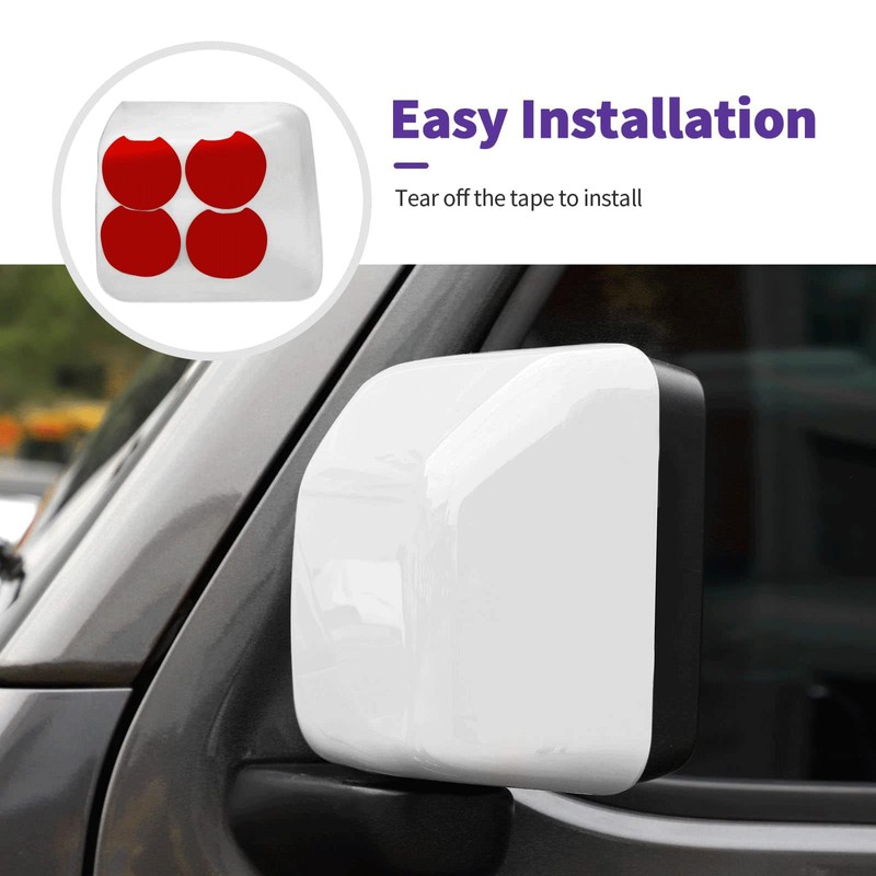 SQQP Side Mirror Cover, Rearview Mirrors Decoration Trim Kit Fit
