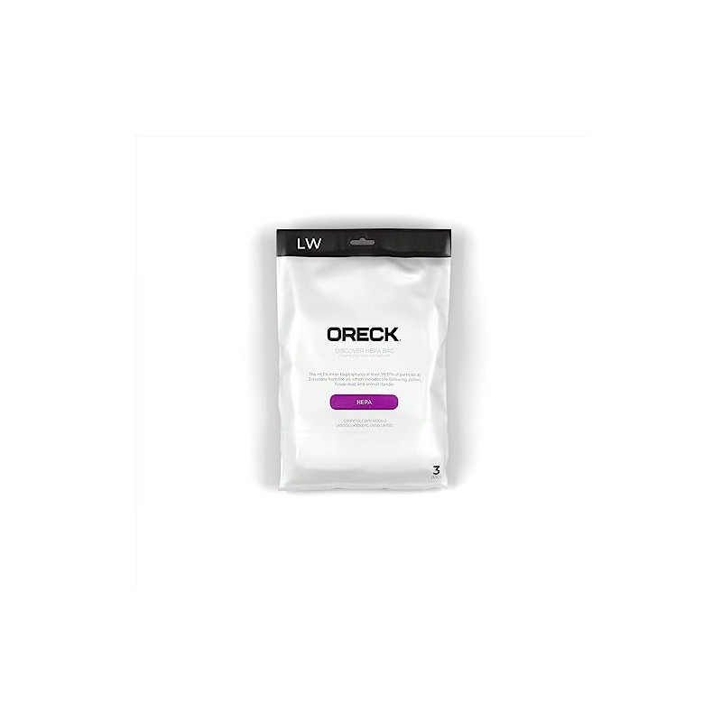 Oreck Discover HEPA Vacuum Bags, White