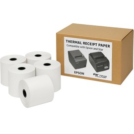 EOM-POS Thermal Receipt Printer Paper Rolls 3 1/8 [80mm] [3.125 x 230'] - 5 Rolls