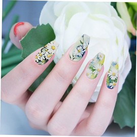Baluue Flowers Nail Art Stickers DIY Nail Decals Charming Water Transfer Nail Set Stick on Nails for Women Girls
