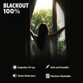 COSVIYA 100% Blackout Curtains & Drapes Ombre Green Curtains 84 inches Long 2 Panels Set, Full Room Darkening Grommet Gradient Insulated Thermal Window Curtains for Bedroom/Living Room,52x84 inches