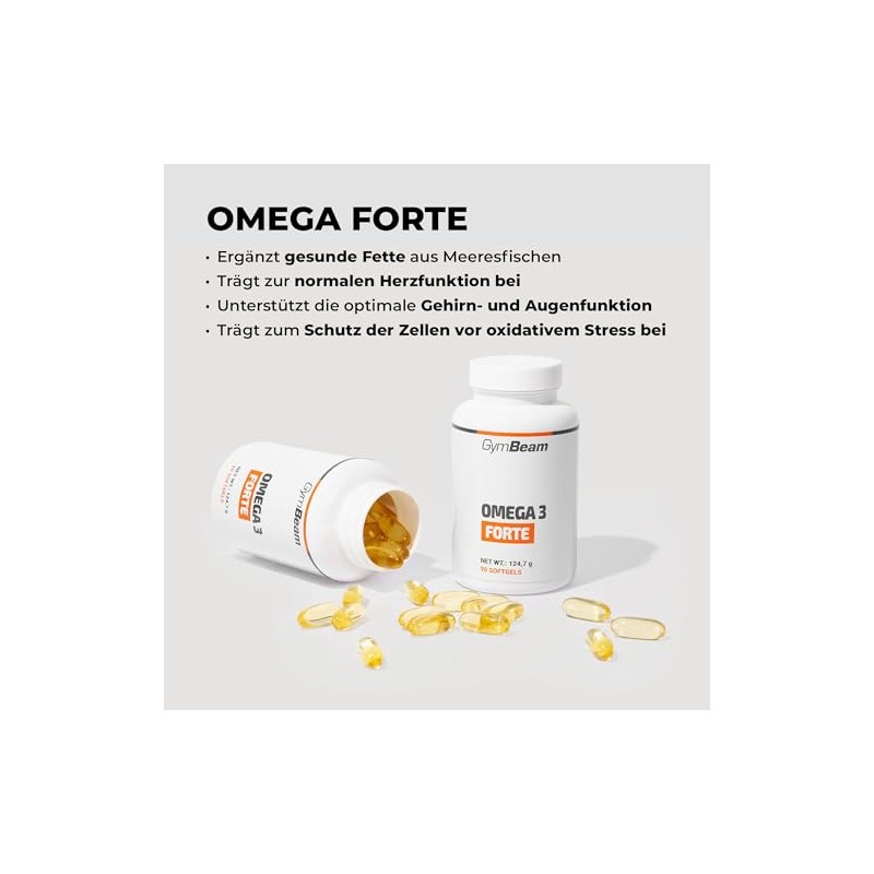 Omega 3 Capsules Forte - High Dose Fish Oil with