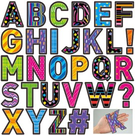 Panelee 145 Pcs 20 Sheets 4 Inch Large Letter Stickers Vinyl Alphabet Letter and Number Stickers Self Adhesive Big Number for Bulletin Boards Window Door Home(Fresh Color)