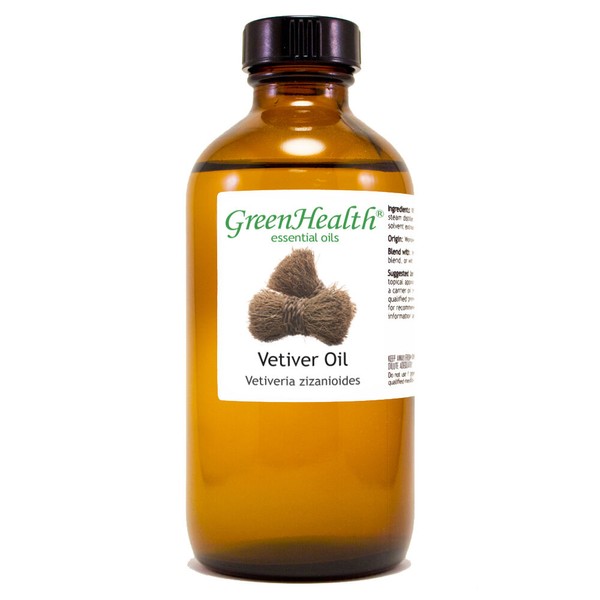 8 fl oz Vetiver Essential Oil (100% Pure & Natural) Glass Bottle