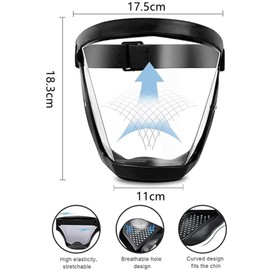 Face Shield, Anti-Dust & Fog-Resistant Face Shield, Anti-Dust & Fog-Free Face Shield, Protective Full Face Shield,for Weeding,Sanding,Dust Protection Work Etc(black)