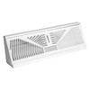 American Metal 3015W15 Baseboard Diffuser, Sunburst Pattern, Steel, White, 15-in.