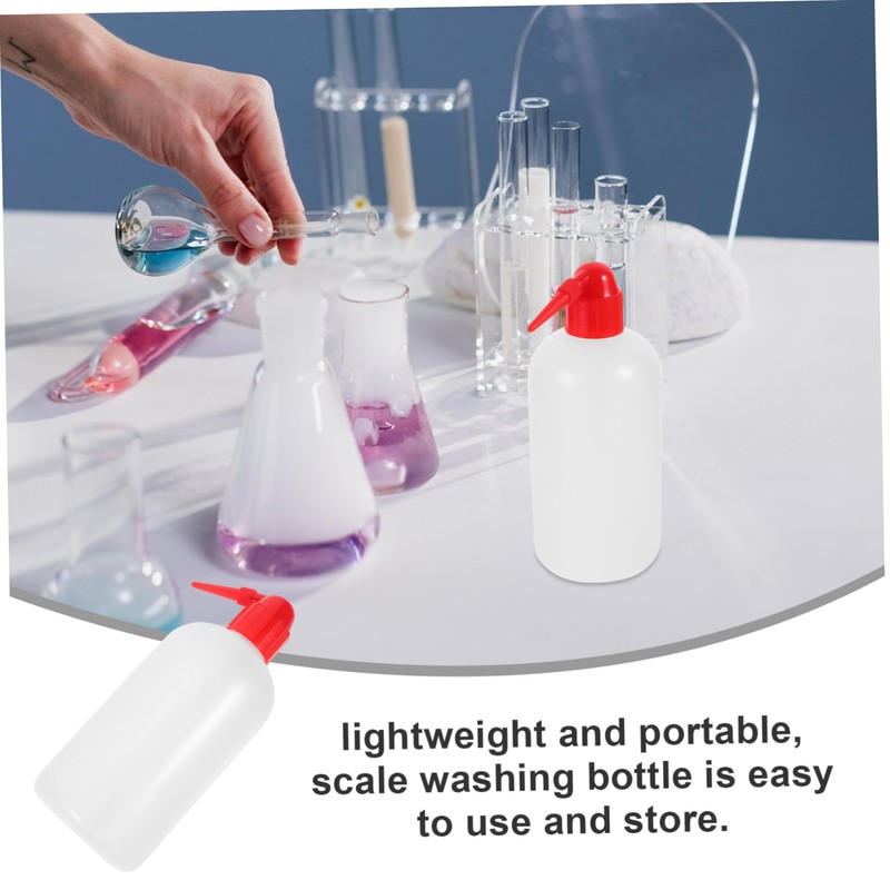Ciieeo 2 pcs Narrow Mouth Plastic Wash Bottles with Graduated