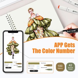Brled Brled 168+2 Colors Alcohol Markers with Free App, ?Chisel Tip and Fine Tip, Alcohol-Based Markers for Artists, Art Markers for Painting, Coloring, Sketching and Drawing,Great Gift Idea