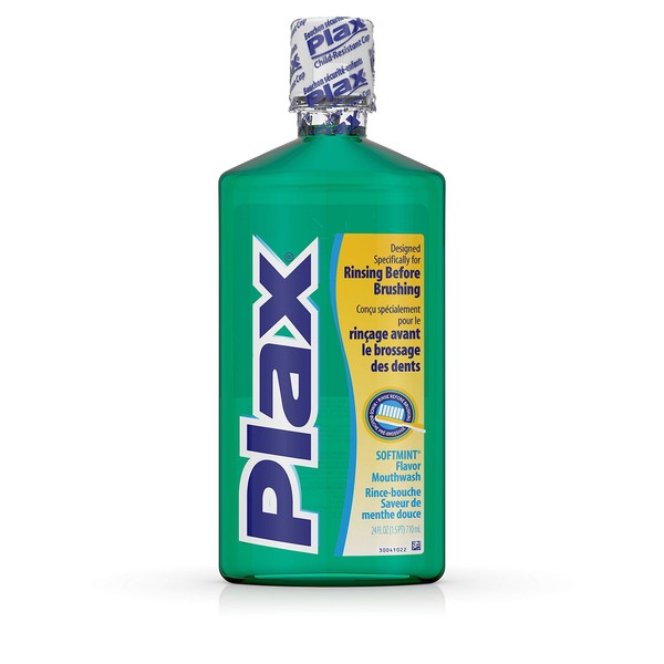 Plax Advanced Formula Plaque Loosening Rinse Softmint Flavor 24 Fl Oz