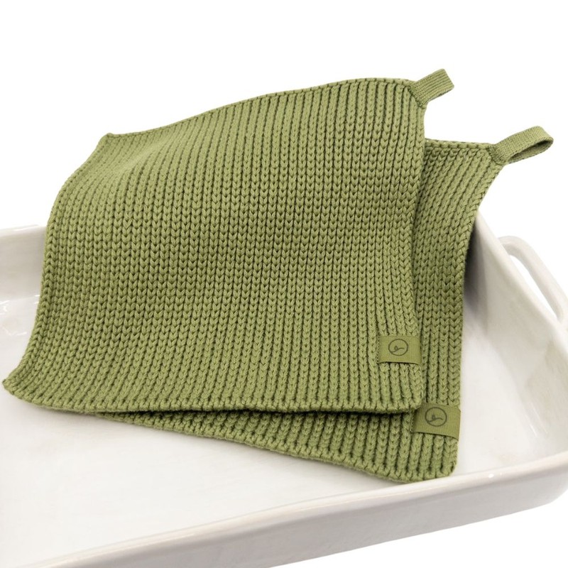 Ecovask Pot Holders Two Pack Organic Cotton, Navy