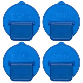 LATAPITA Plastic Caps for cans - Premium soda can lids - Can Cover For Standard Size Drink - Must-have Beach Accessories - Accessories for Soft Drinks - Reusable Fizz Lids - BPA Free - 4 pack (Blue)