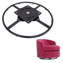 360 Degrees Rotate Swivel Round Chair Recliner Base Bracket Couch Mechanism Bottom Plate Hinge Hardware,Black,24''