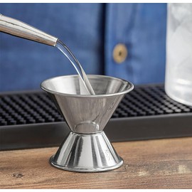 Metal Magery Stainless Steel Double Jiggers 1/2 & 1 oz Bar Jiggers Set of 6 for Cocktail Liquor Measuring