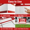 6 Pcs Yard Sale Signs with Stakes, Extra-Large Foldable Yard