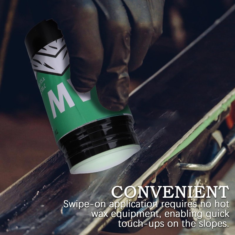 VKQ Rub-on Ski Snowboard Wax, 80g Universal, Easy Cork applicator,