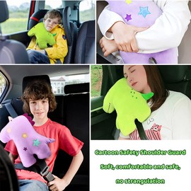 Seat Belt Pad Children, RosyFate Car Seat Belt Shoulder Cushion, Belt Padding Child Seat, Belt Padding Sleeping Pillow, Neck Support, for Children Adults (Dinosaur)