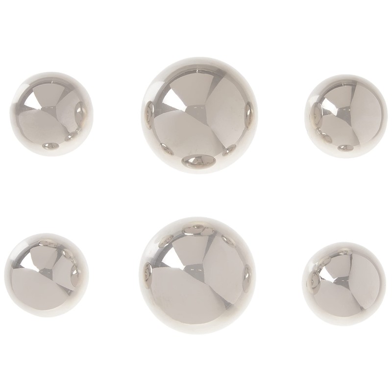 Abbott Collection Assorted Stainless Steel Decorative Balls (Set of 6)