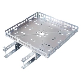 Kojem RV Cargo Carrier for Campers Trailers RV Rear Bumper-Mounted Generator Cargo Luggage Basket Rack Tray Kit Weighs 15 Pounds and Carries 200 Pound-Feet Silvery