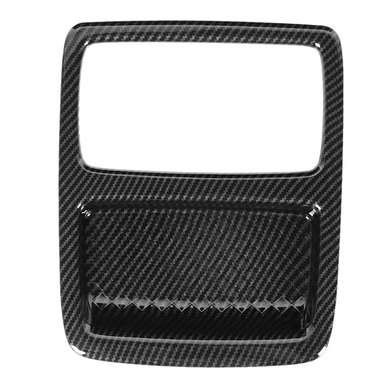 Carbon Fiber Style Rear Seat Water Cup Holder Frame Trim