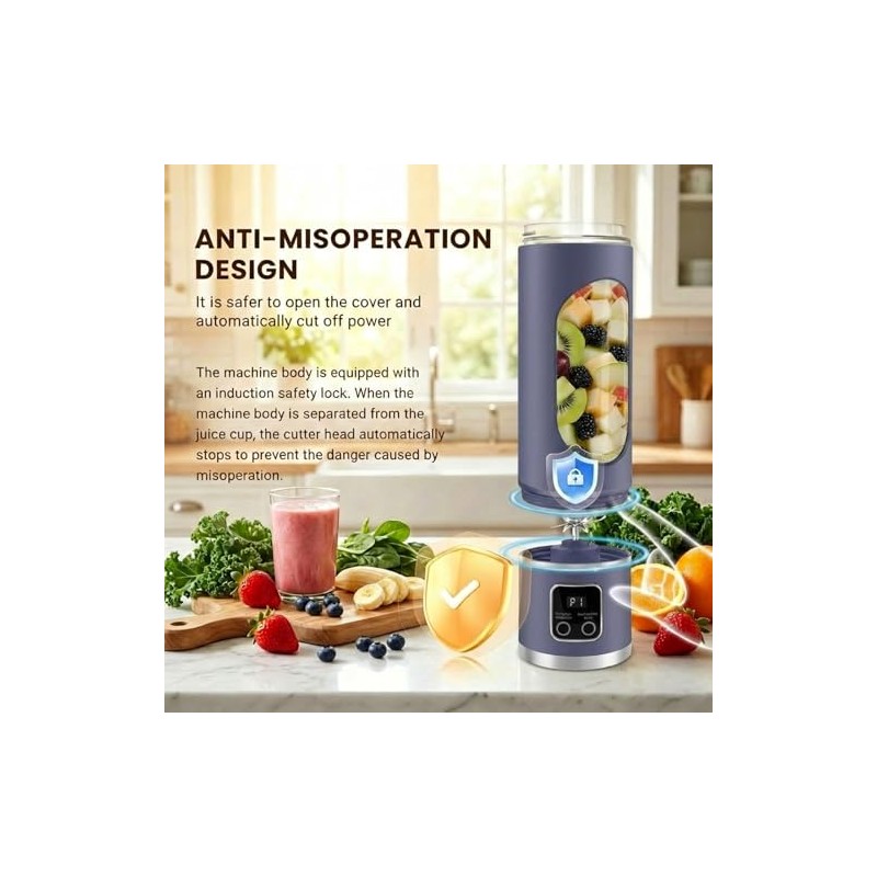 Lilogi Portable Blender - 500ML USB-C Rechargeable Smoothie Maker
