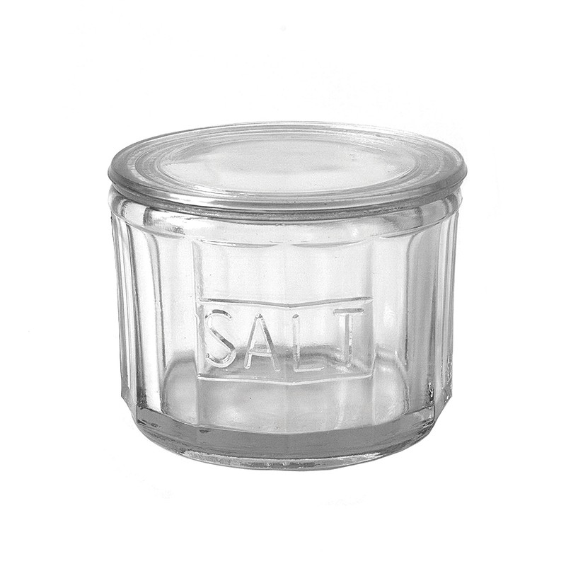 Creative Co-Op Round Pressed Glass Salt Cellar