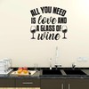 a Glass of Wine All You Need is Love Quote