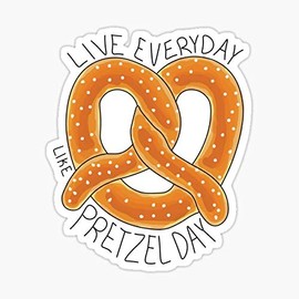 The Office: Pretzel Day Sticker - Sticker Graphic - Auto, Wall, Laptop, Cell, Truck Sticker for Windows, Cars, Trucks