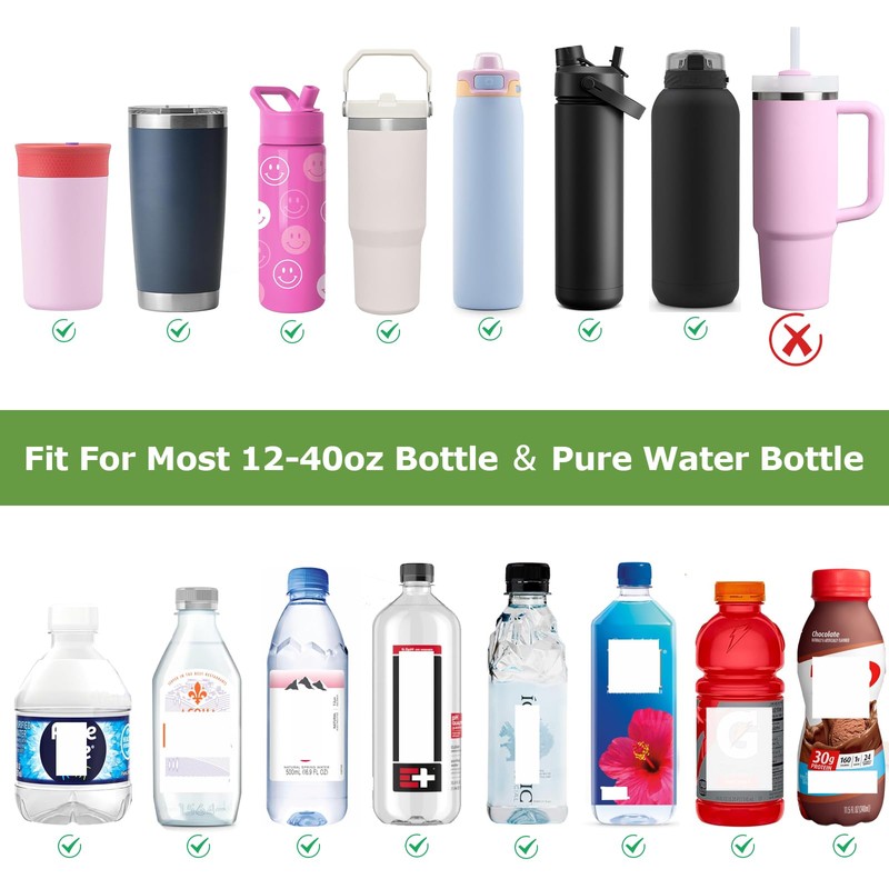 2PCS Water Bottle Holder with Strap, Cup Lanyard Accessories Long