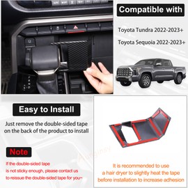 Aunginsy Central Electronic Handbrake Button Trim Cover Compatible with Toyota Tundra/Sequoia 2022-2024 Center Console Electronic Handbrake Button Protect Frame Decorative Cover Interior Accessories