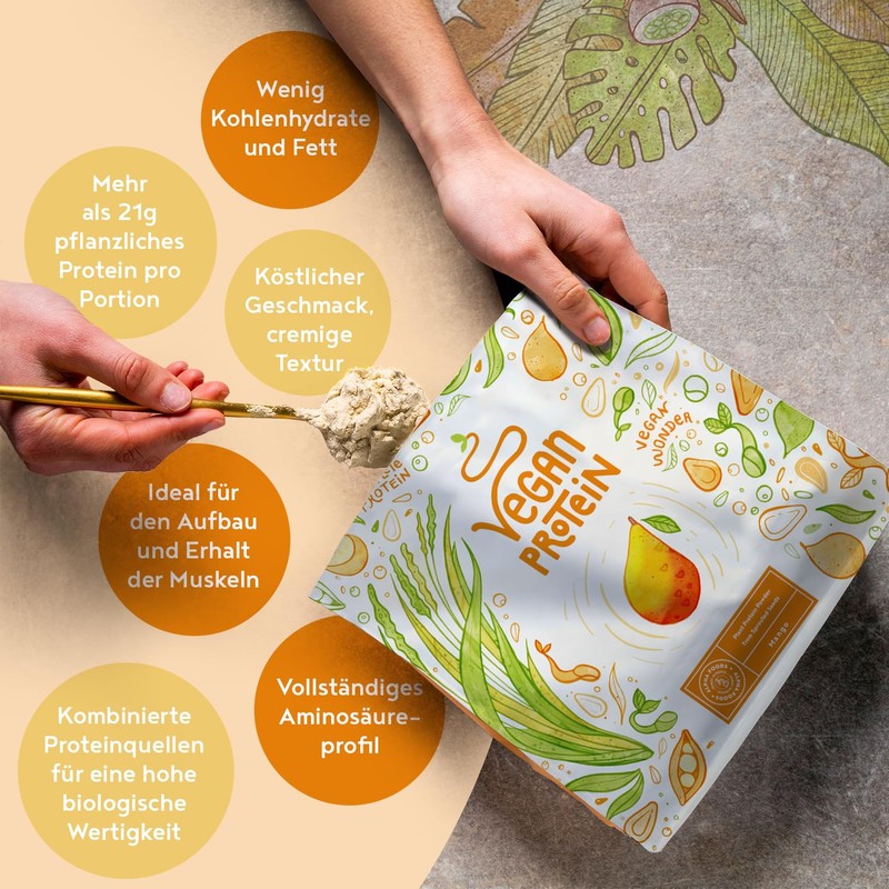 Vegan Protein - MANGO - Vegetable Protein Powder from Sprouted