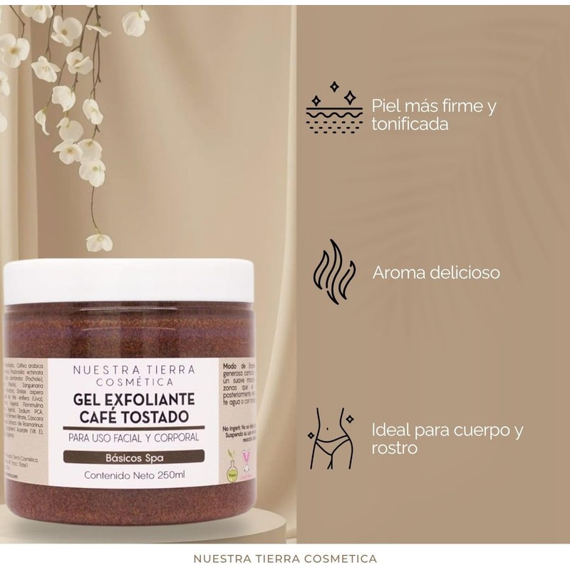 Gel Exfoliante De Café Tostado Anti-celulitis 250ml