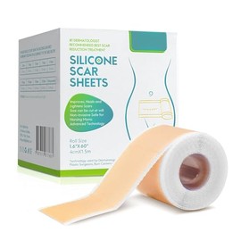 Cinta de Silicona Médica Avanzada para Eliminar Cicatrices, (Rollo de 4cm x 1.5 m), Láminas De Silicona Reutiliza , Tratamiento Profesional para Todo Tipo de Cicatrices, con Desvanecimiento de Cicatriz