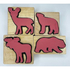 Wildlife Silhouette Rubber Stamps