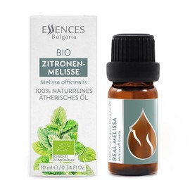 Essences Bulgaria Organic Real Melissa Essential Oil 10ml | Melissa Officinalis | 100% Pure and Natural | Undiluted | Therapeutic Grade | Family Owned Farm | Steam-Distilled | Non-GMO | Vegan