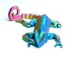 3D Printed Lizard Model with Eyes,Flexible Animals Toy Statue,Movable Joints,Home