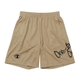 Champion E-MOTION C3-ZB520 Men's Shorts, Quick Drying, Graphic Print, Basketball, gold beige, XL
