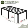 Yicensen 24 Inch High Twin Bed Frames with Rounded Corner