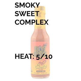 Hot Ones Los Calientes Rojo Hot Sauce Made With Natural Ingredients & Spicy Flavors From Smoked Red Jalapeno, Habanero & Apricot, 5 fl oz Bottle (1-Pack)
