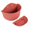 BESPORTBLE Semi-Circular Flower Pot Wall Hanging Imitation Leather Planter Home