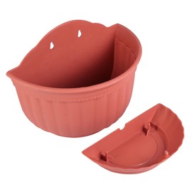 BESPORTBLE Semi-Circular Flower Pot Wall Hanging Imitation Leather Planter Home Decor